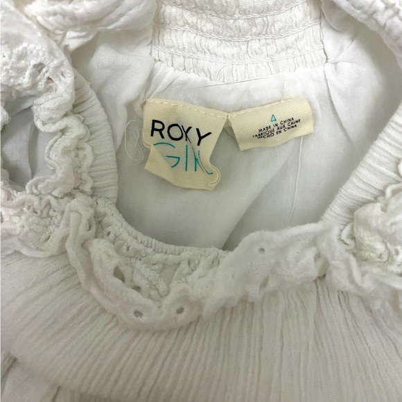 Roxy Girl size 4T white boho tank. - Picture 3 of 4
